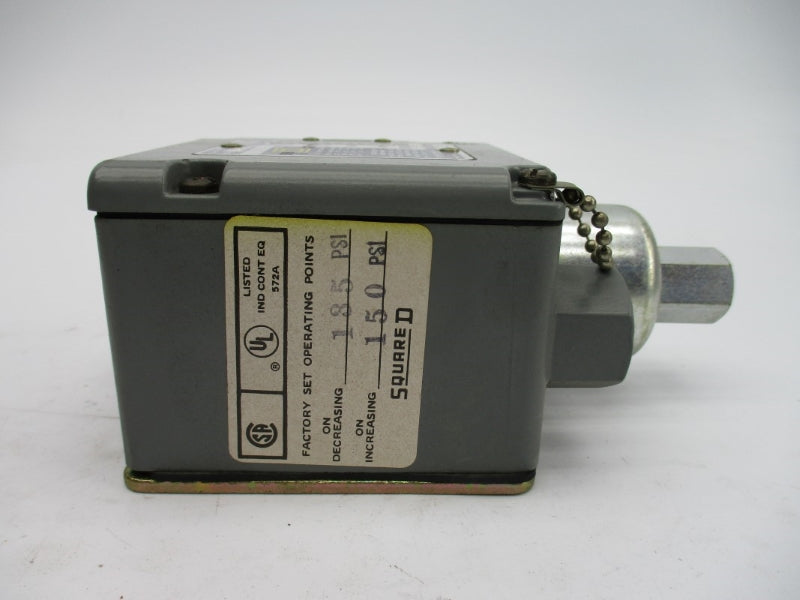 SQUARE D 9012ACW-9 SER. B 600VAC 15A 10-265PSI NSMP