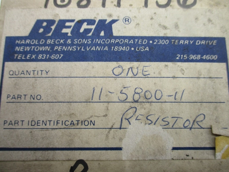 BECK 11-5800-11 NSMP
