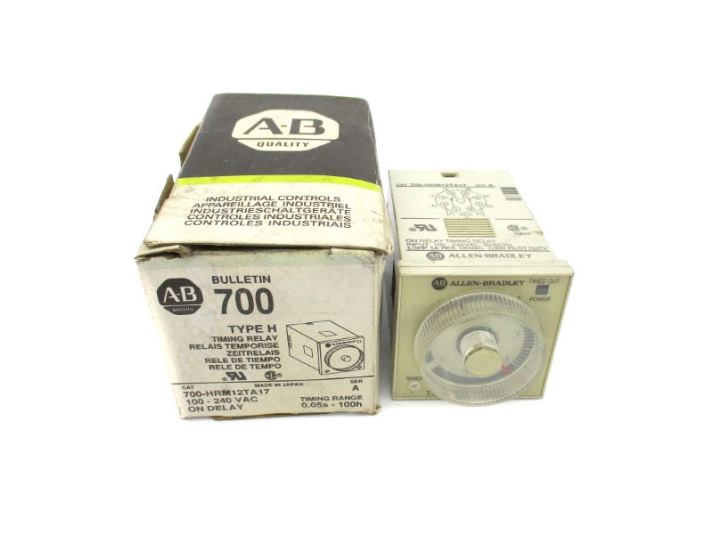 ALLEN BRADLEY 700-HRM12TA17 SER. A 100-240VAC 5A 0.05S-100H (BK/YL) NSMP