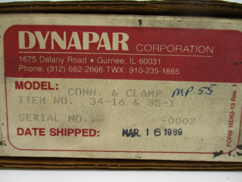 DYNAPAR 34-16 35-1 NSMP