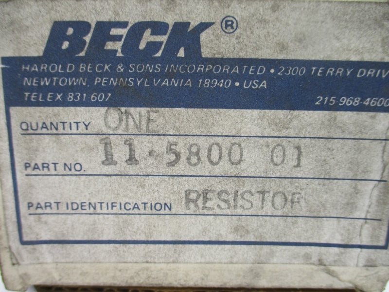 BECK 11-5800-01 NSMP