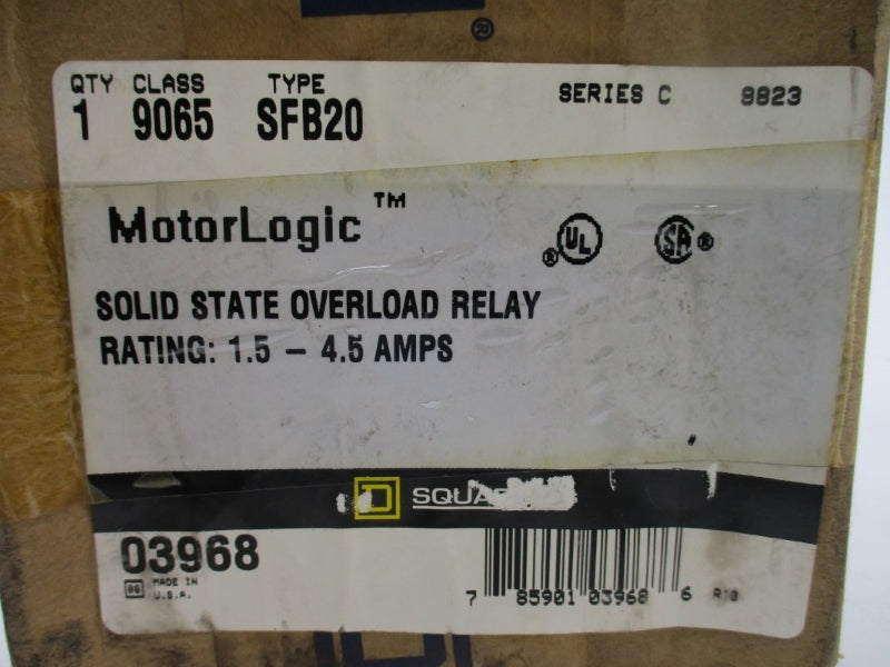 SQUARE D 9065SFB20 SER. C 1.5-4.5A NSFS