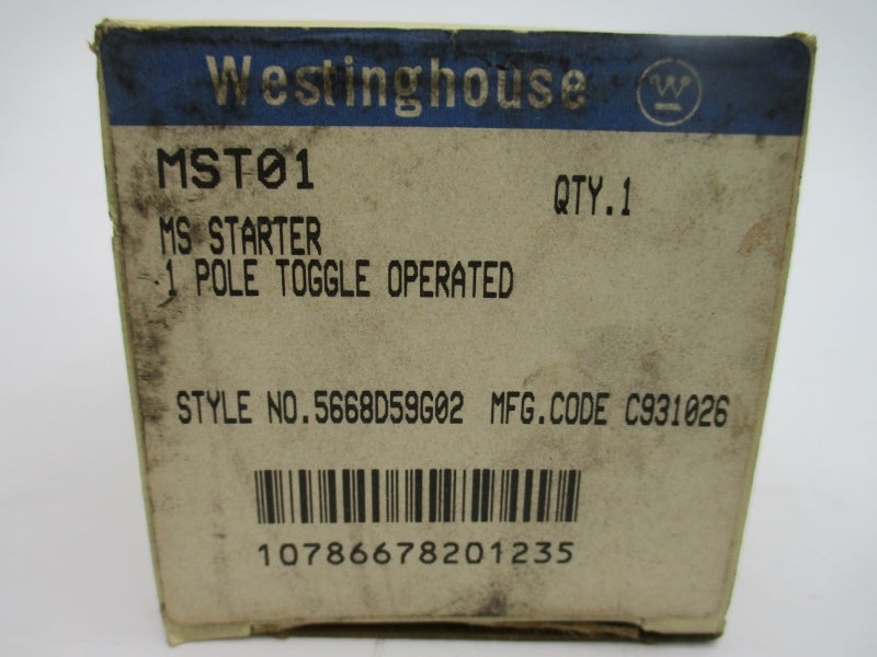 WESTINGHOUSE MST01 5668D59G02 115-230VAC NSMP