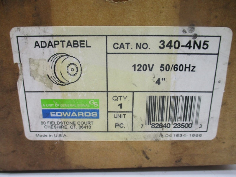 EDWARDS 340-4N5 120V .062A 4" NSMP