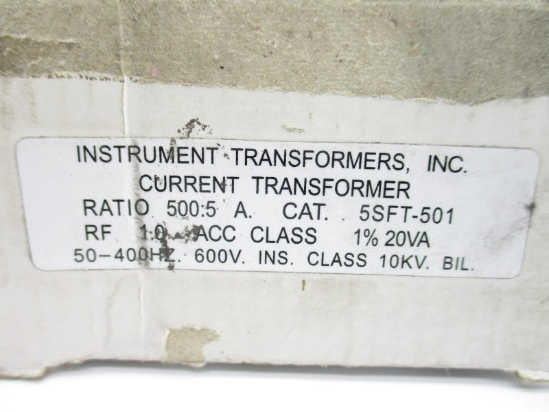 INSTRUMENT TRANSFORMERS 5SFT-501 600V NSMP