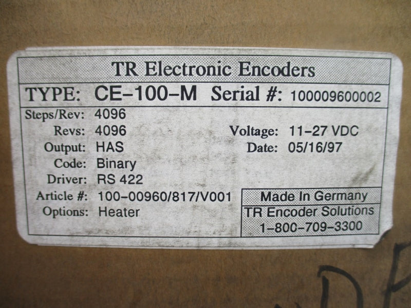 TR ELECTRONIC CE-100-M 11-27VDC NSMP