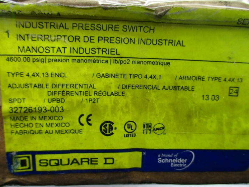 SQUARE D 9012GCW-4 SER. C 4600PSI NSFS