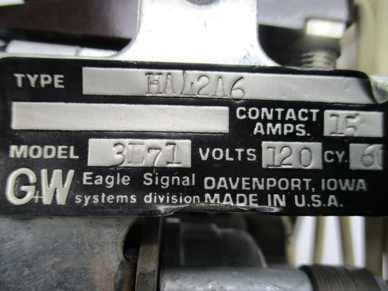 EAGLE SIGNAL HA42A6 3E71 120V 15A 0-120S NSNP