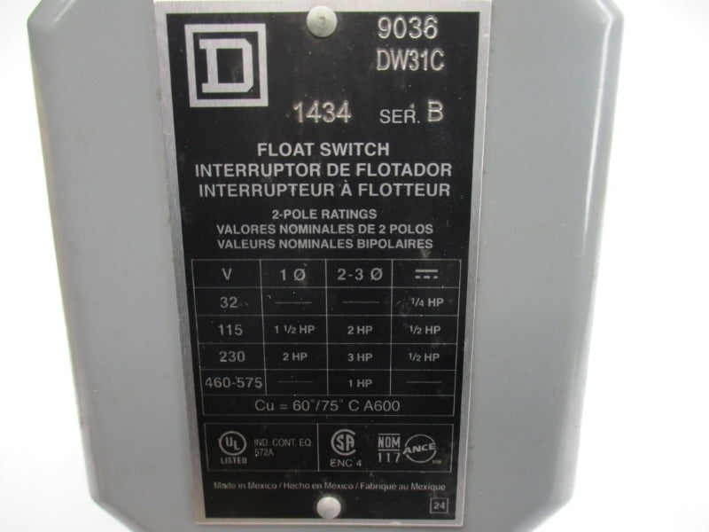 SQUARE D 9036DW31C SER. B 460-575V NSMP