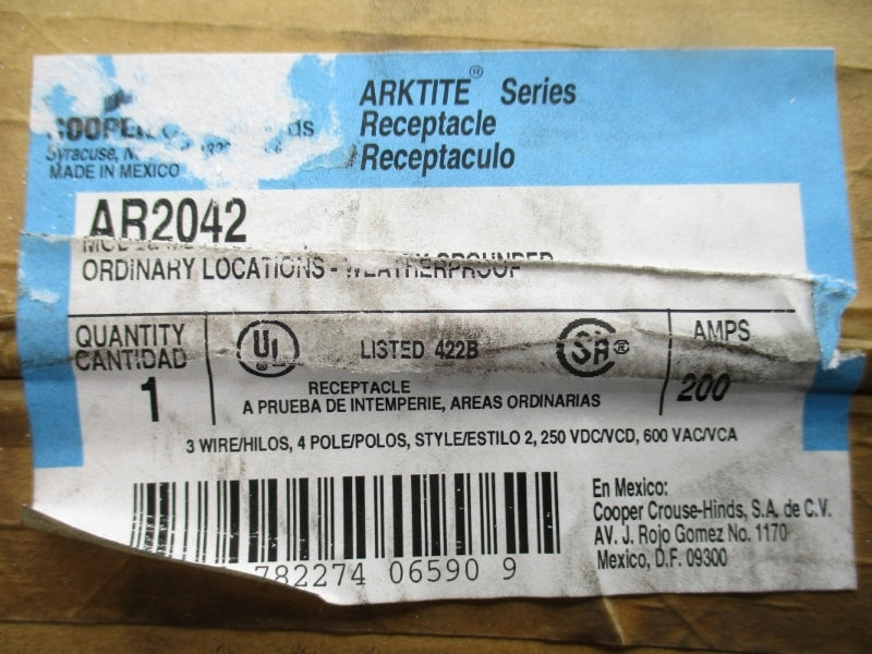 CROUSE-HINDS AR2042 200A NSFS
