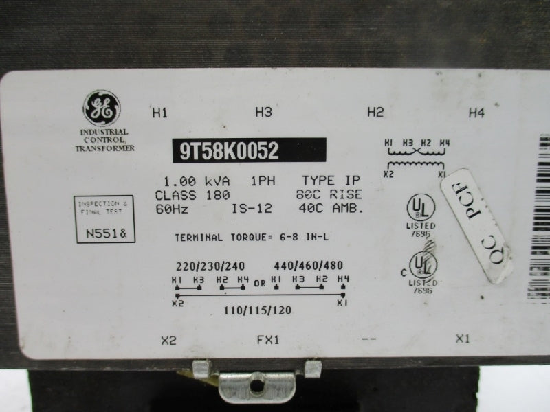 GENERAL ELECTRIC 9T58K0052 230/460V (AS PICTURED) NSMP