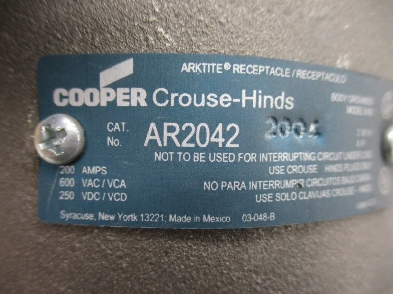 CROUSE-HINDS AR2042 600VAC 200A NSMP
