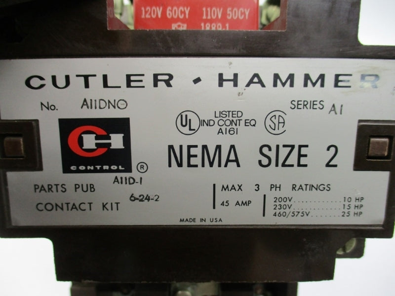 CUTLER HAMMER A11DNO SER. A1 110/120V 45A NSNP