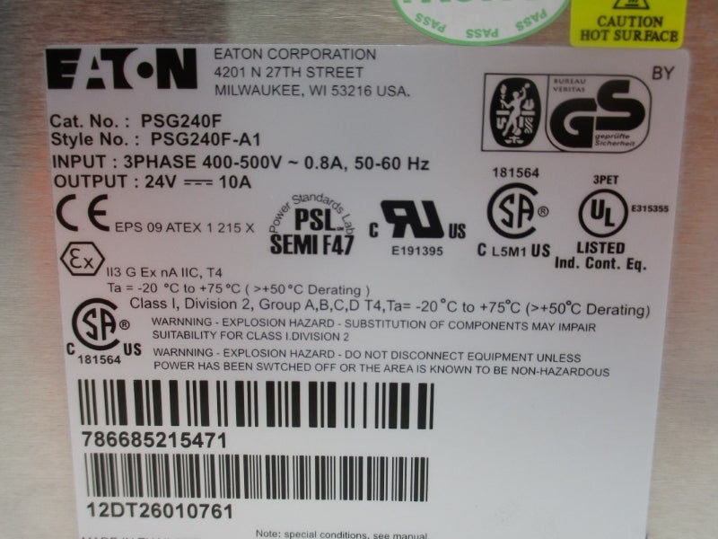 EATON PSG240F 400-500V 0.8A NSMP