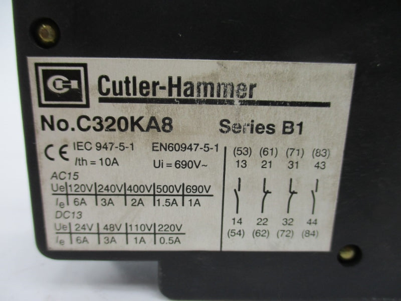 CUTLER HAMMER C320KA8 SER. B1 690V 10A NSNP