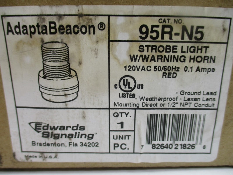 EDWARDS SIGNALING 95R-N5 120VAC 0.1A NSMP