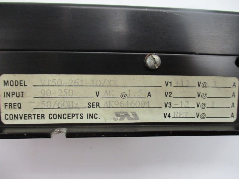 CONVERTER CONCEPTS VT50-261-10/XX 90-250VAC 1.5A UNMP