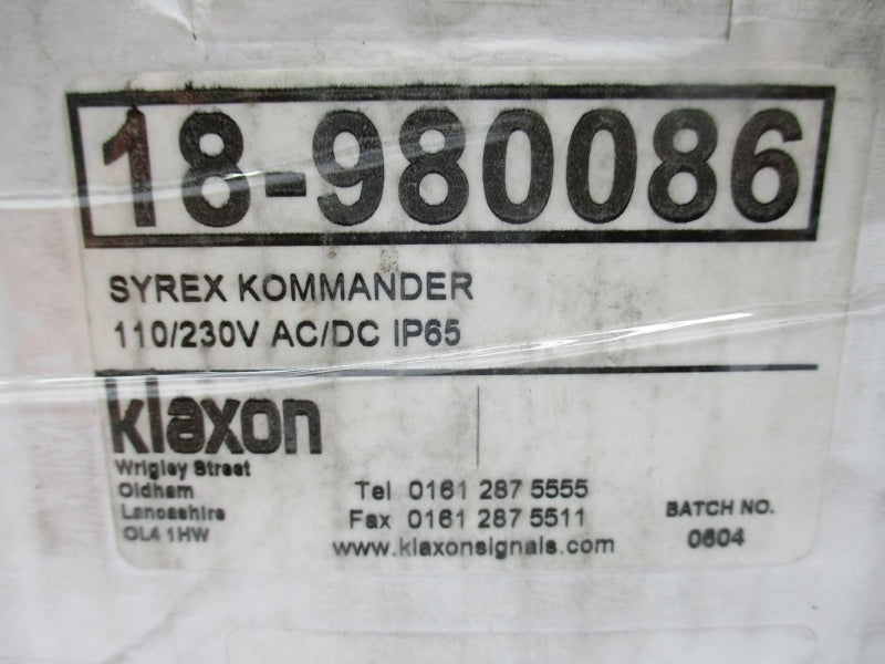 KLAXON 18-980086 110/230VAC/DC NSMP