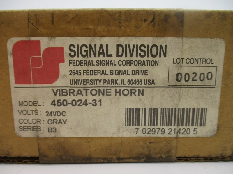 FEDERAL SIGNAL 450-024-31 SER. B3 24VDC NSFS