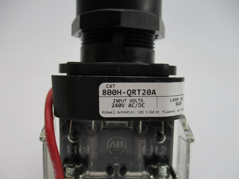 ALLEN BRADLEY 800H-QRT20A SER. F 240VAC/DC (WH) NSMP