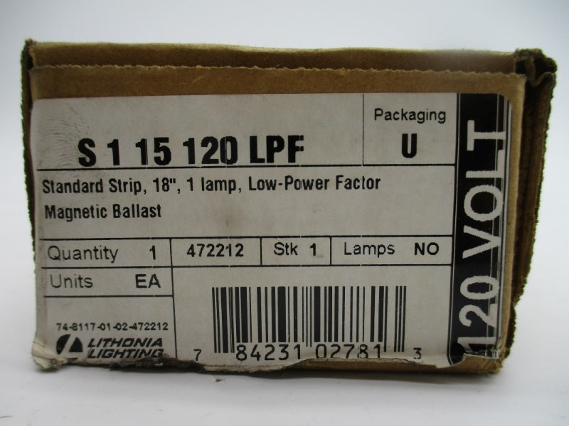 LITHONIA LIGHTING S115120LPF 120V NSFS