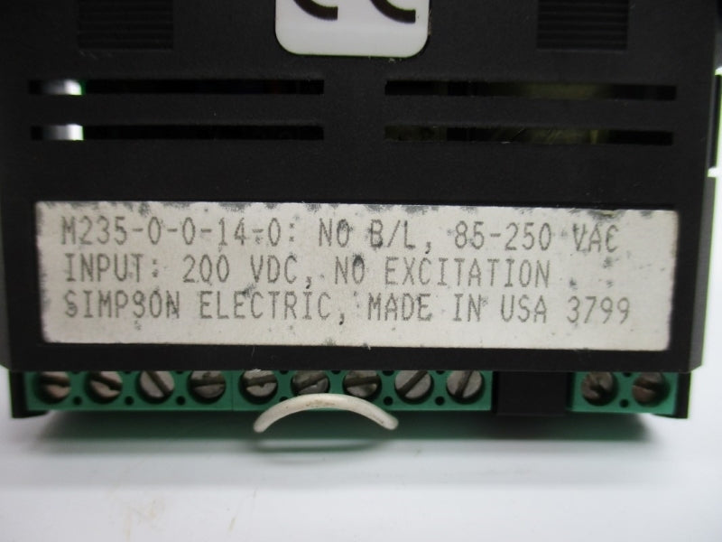 SIMPSON ELECTRIC M235-0-0-14-0 85-250VAC NSNP