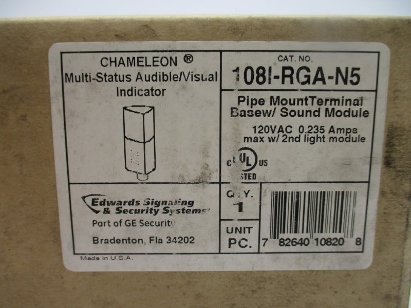 EDWARDS SIGNALING 108I-RGA-N5 120VAC 0.235A NSFS