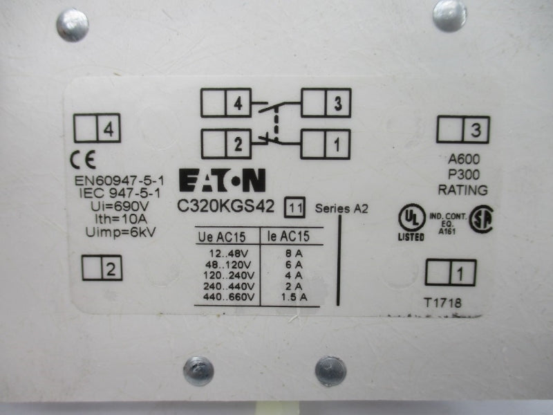 EATON C320KGS42 SER. A2 440-660V 1.5A NSMP