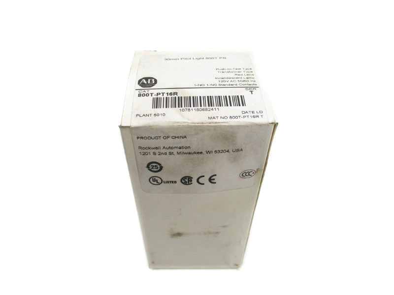 ALLEN BRADLEY 800T-PT16R SER. T 120VAC (WH) NSFS