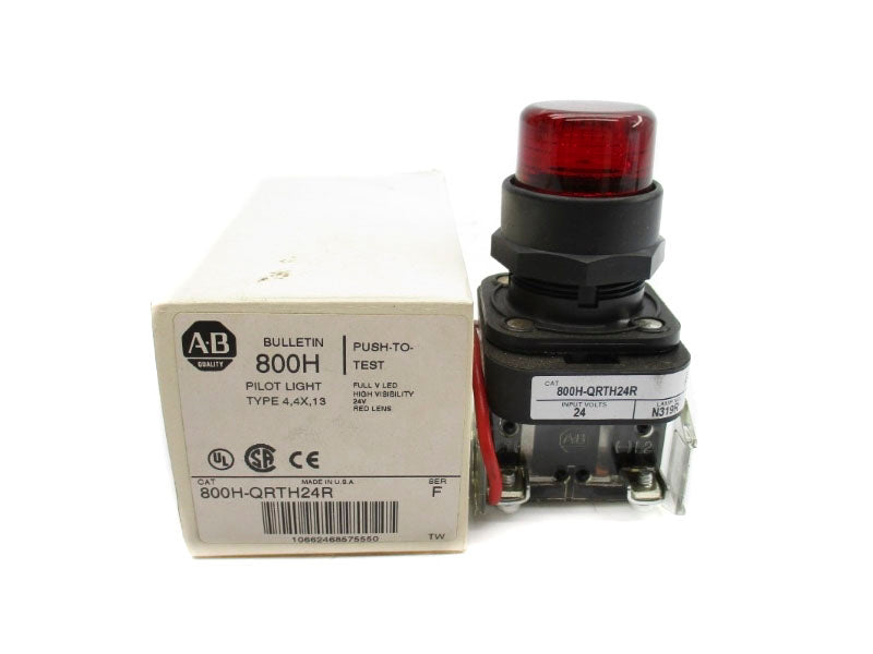 ALLEN BRADLEY 800H-QRTH24R SER. F 24V (WH) NSMP