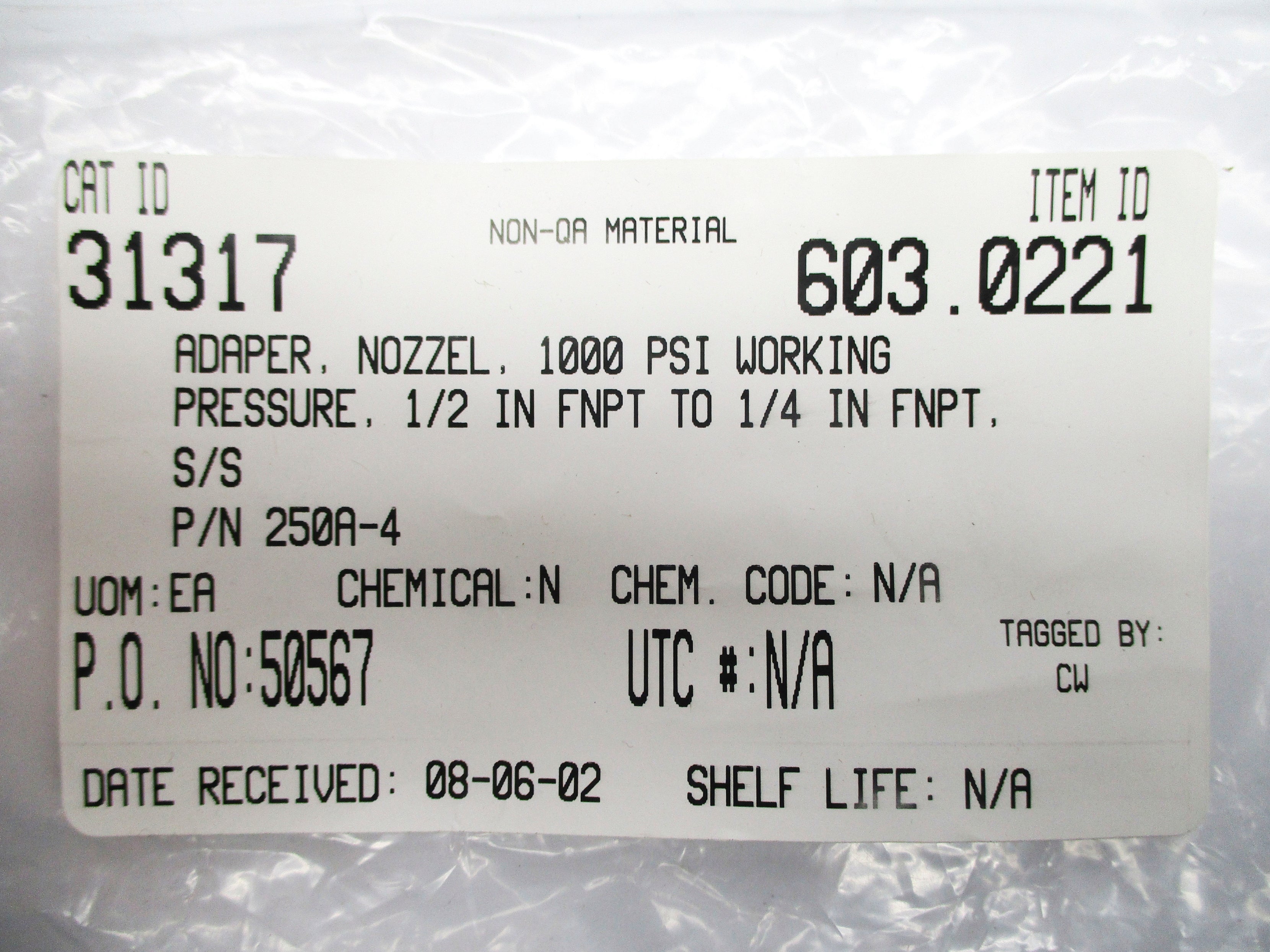 NLB CORPORATION 250A-4 1000PSI NSNP