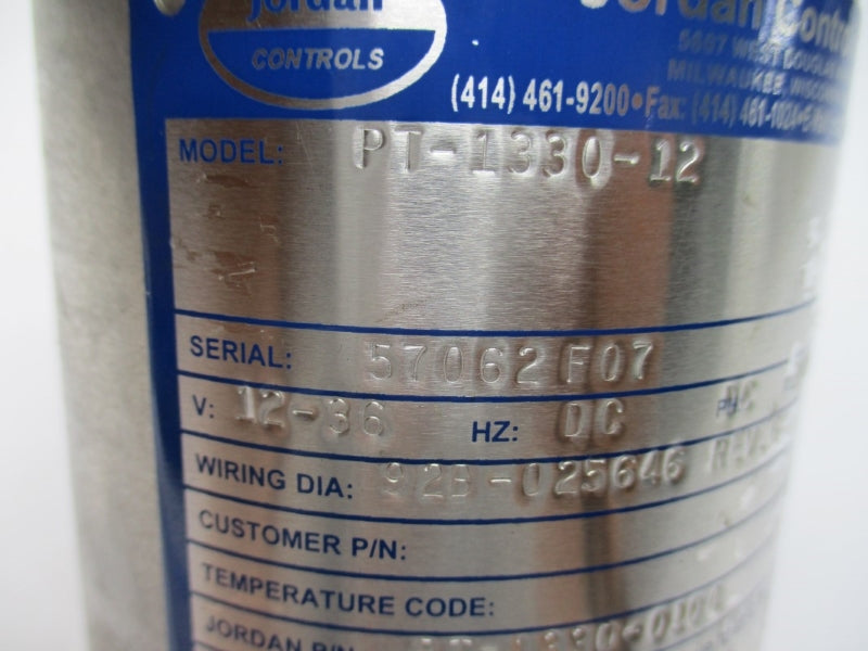 JORDAN CONTROLS PT-1330-12 12-36V UNMP