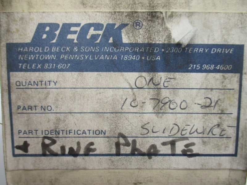 BECK 10-7900-21 NSMP