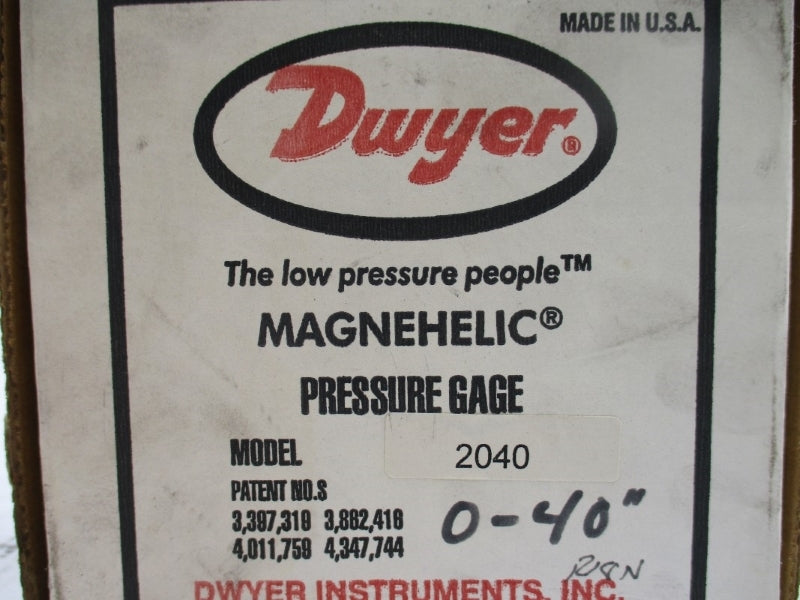 DWYER 2040 15PSI 0-40" NSMP