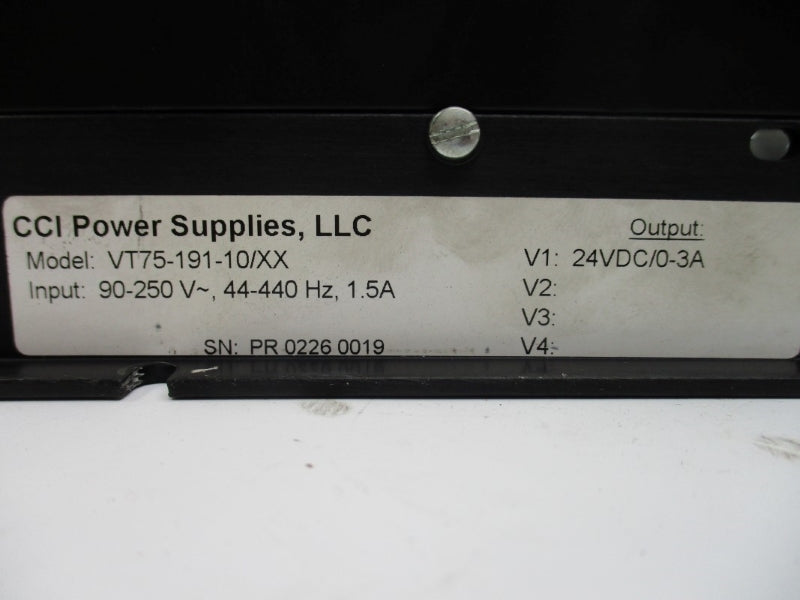 CCI VT75-191-10/XX 90-250V 1.5A UNMP