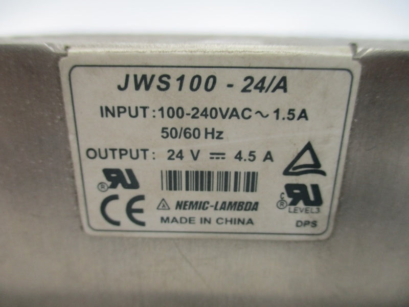 NEMIC-LAMBDA JWS100-24/A 100-240VAC 1.5A UNMP