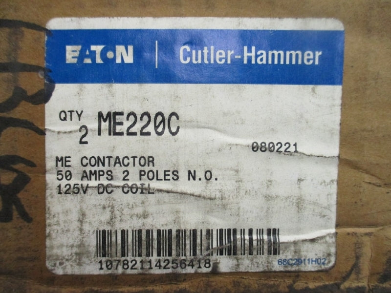 EATON ME220C 125VDC 50A (PKG OF 2) NSMP
