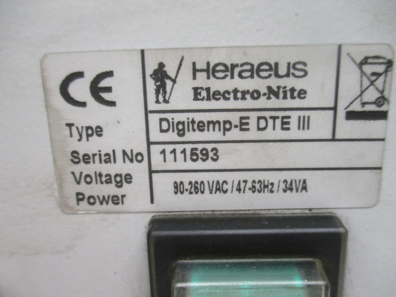 HERAEUS DIGITEMP-E DTE III 90-260VAC NSNP