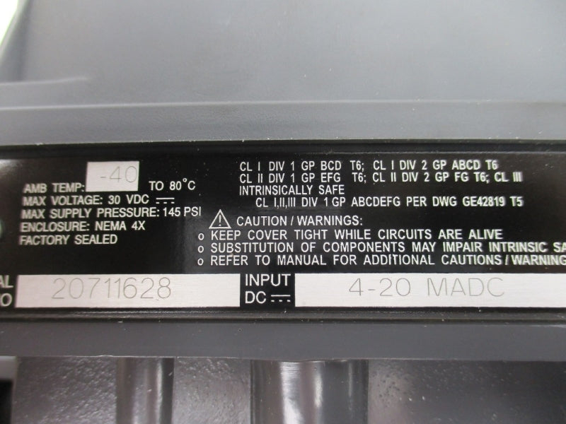 FISHER DVC6200 30VDC 145PSI NSMP