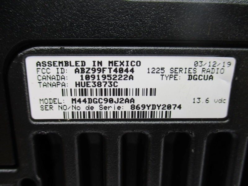 MOTOROLA M44DGC90J2AA 13.6VDC UNMP