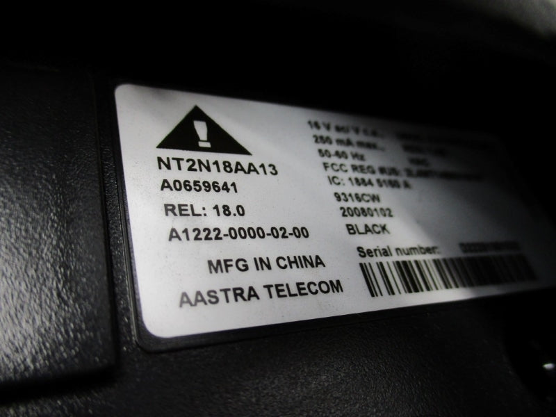 AASTRA TELECOM NT2N18AA13 16VAC UNMP