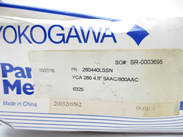 YOKOGAWA 260440LSSN 0-800ACA 4.5" NSMP