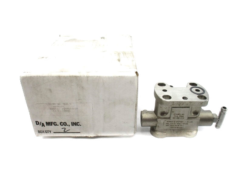 D/A MFG GP2PTMTC-T-SS-LOX 1500/6000PSI 220'/400'F (PKG OF 2) NSMP