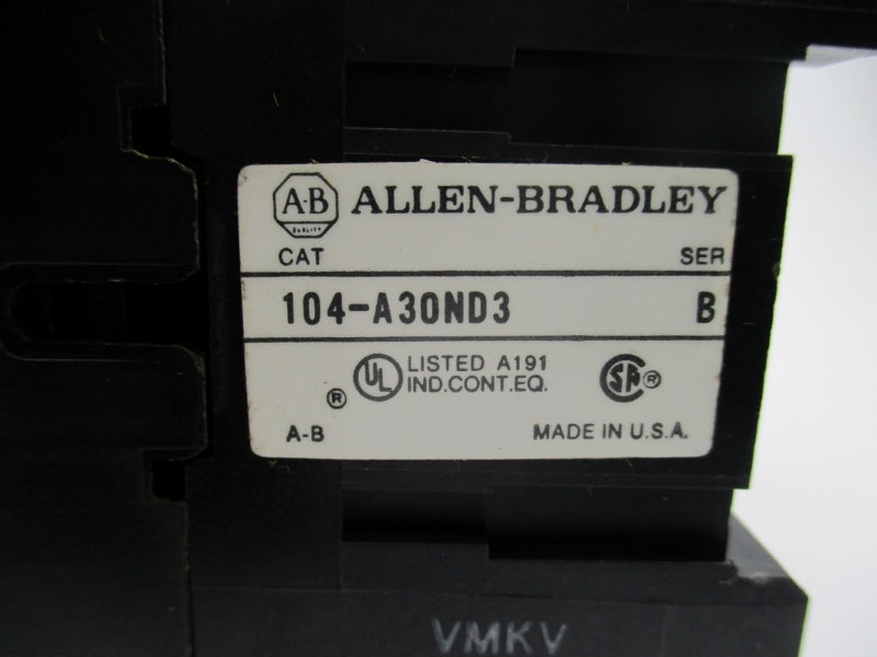 ALLEN BRADLEY 104-A30ND3 SER. B 110/120V (BR/YL) NSMP