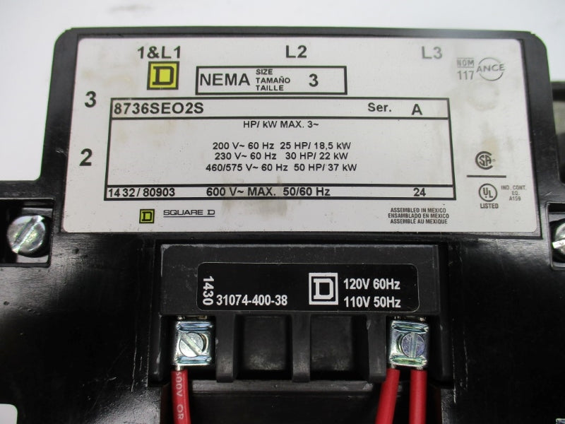 SQUARE D 8736SEO2V02S SER. A 110/120V NSMP