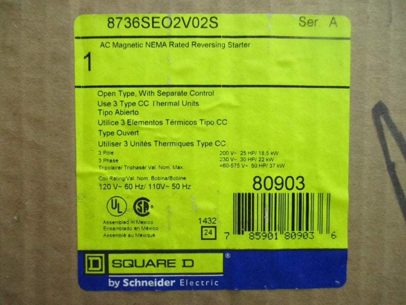 SQUARE D 8736SEO2V02S SER. A 110/120V NSMP