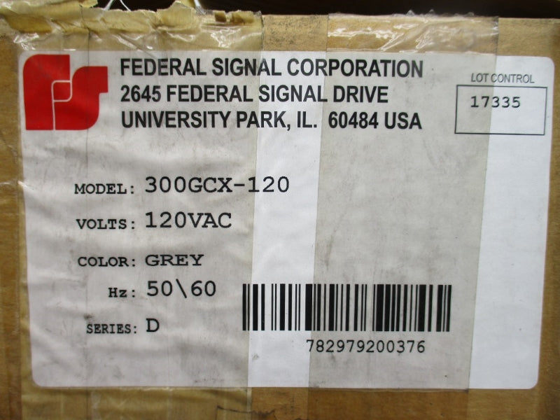 INDUSTRIAL SPARE PART 300GCX-120 SER. D 120VAC 0.25A NSMP