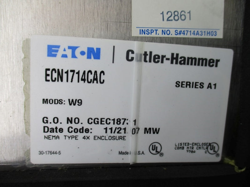 EATON ECN1714CAC SER. A1 600V 30A UNMP