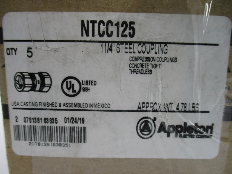 APPLETON NTCC125 1-1/4" (PKG OF 5) NSMP