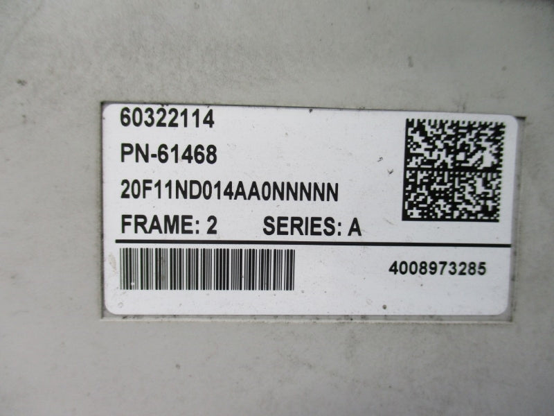 ALLEN BRADLEY 20F11ND014AA0NNNNN SER. A F/W 13.003 432-528VAC 12.5A UNMP